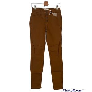 Madewell 9" Mid-Rise Skinny Jeans: Garment-Dyed Button-Front Edition